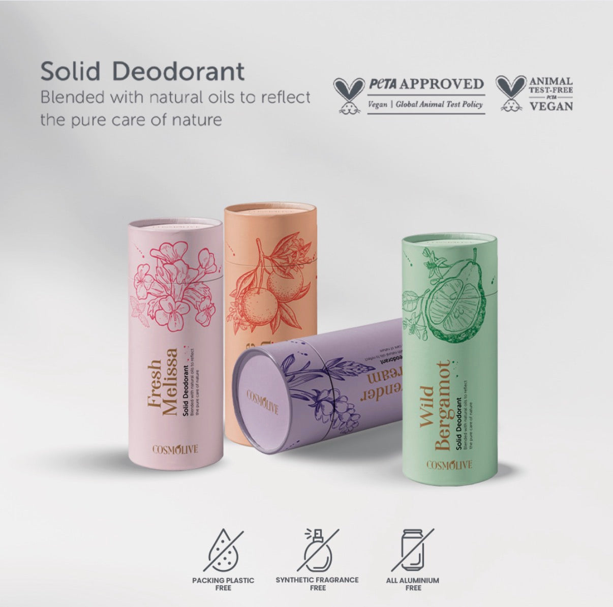 Prírodné tuhé deodoranty