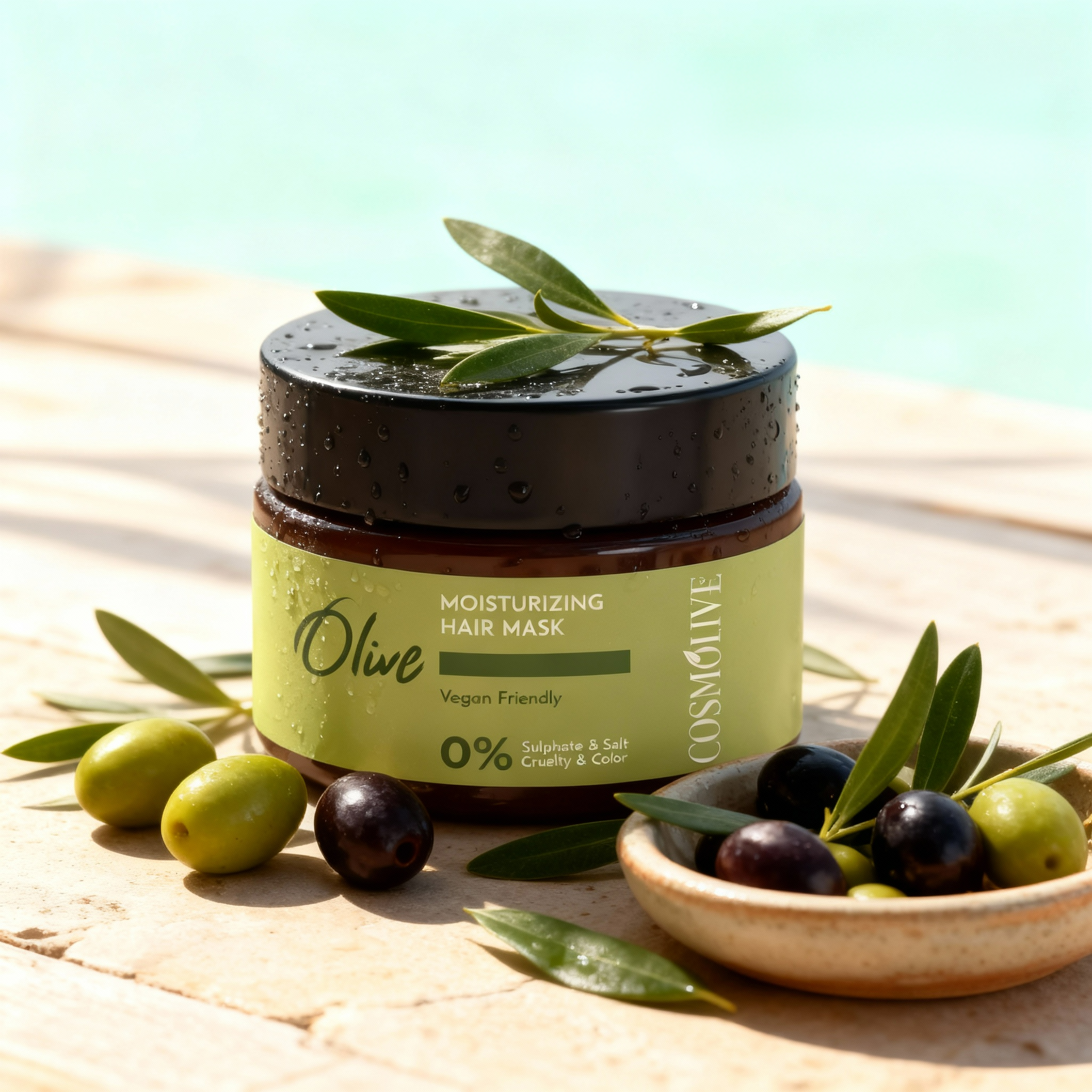 Cosmolive prírodná olivová maska pre výživu a regeneráciu vlasov 250ml
