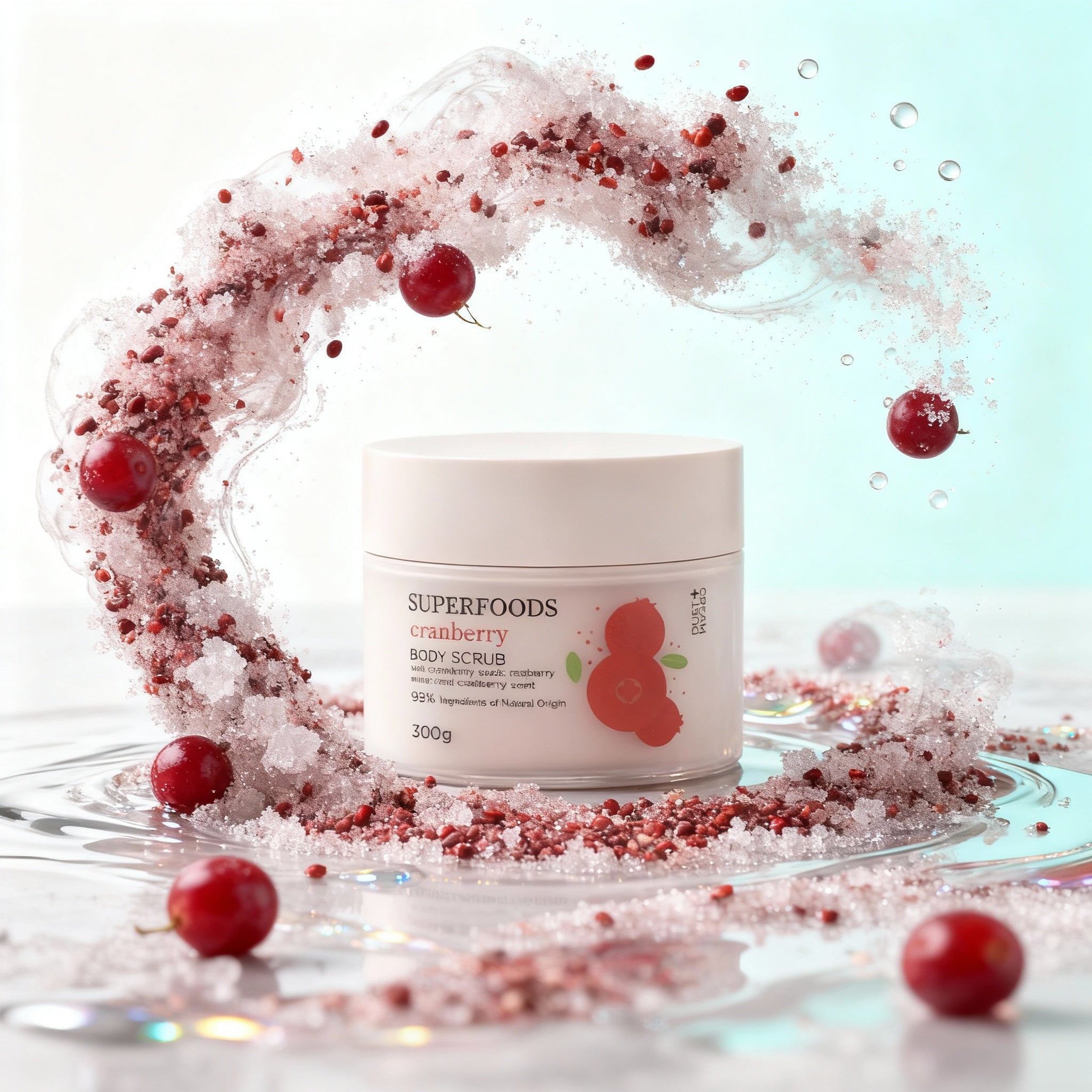 Dust+Cream telový peeling Cranberry 300g