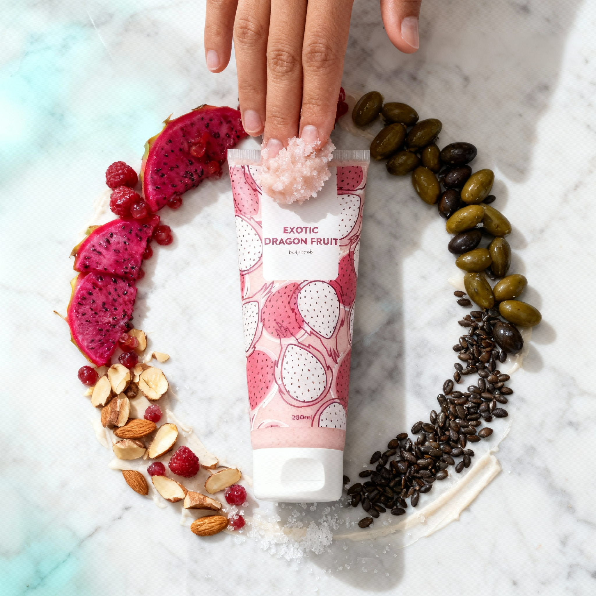 Dust+Cream telový peeling Exotic Dragon Fruit 200ml