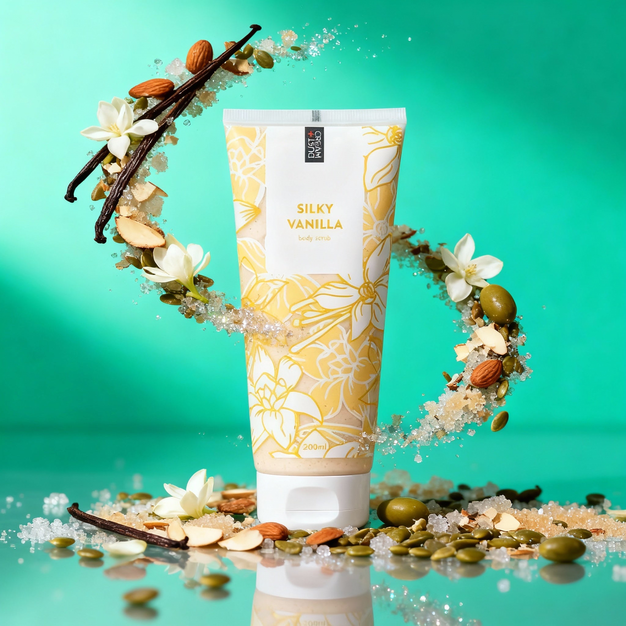 Dust+Cream telový peeling Silky Vanilla 200ml