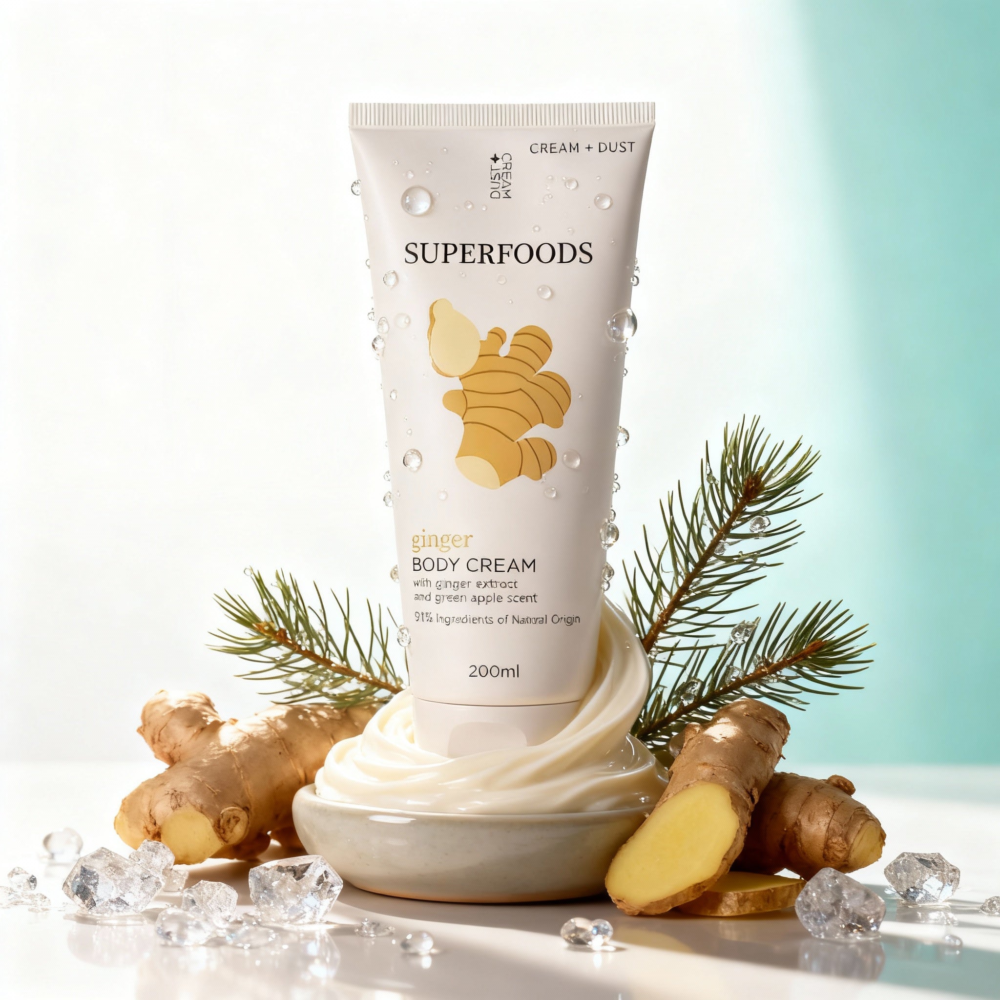 Dust+Cream telový krém Ginger 200ml