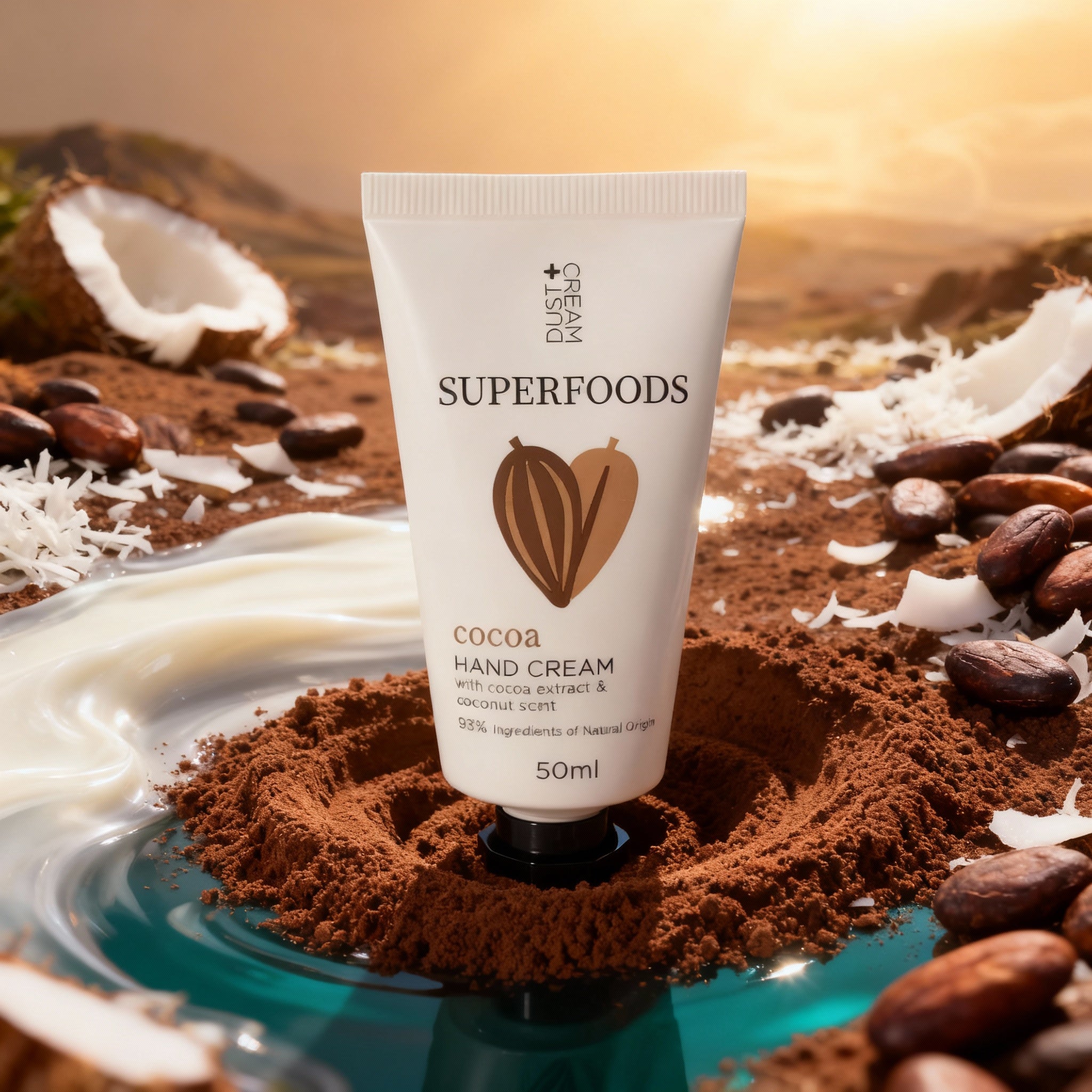 Dust+Cream SUPERFOODS krém na ruky Cocoa + Coconut 50ml