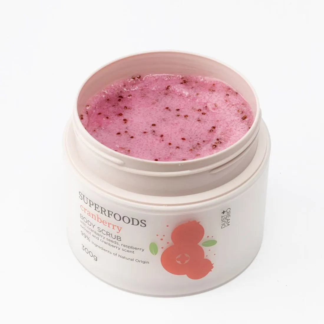 Dust+Cream telový peeling Cranberry 300g