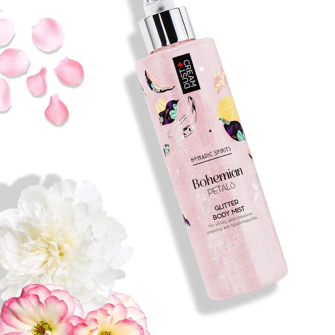 Dust+Cream trblietavá telová hmla Bohemian Petals 200ml