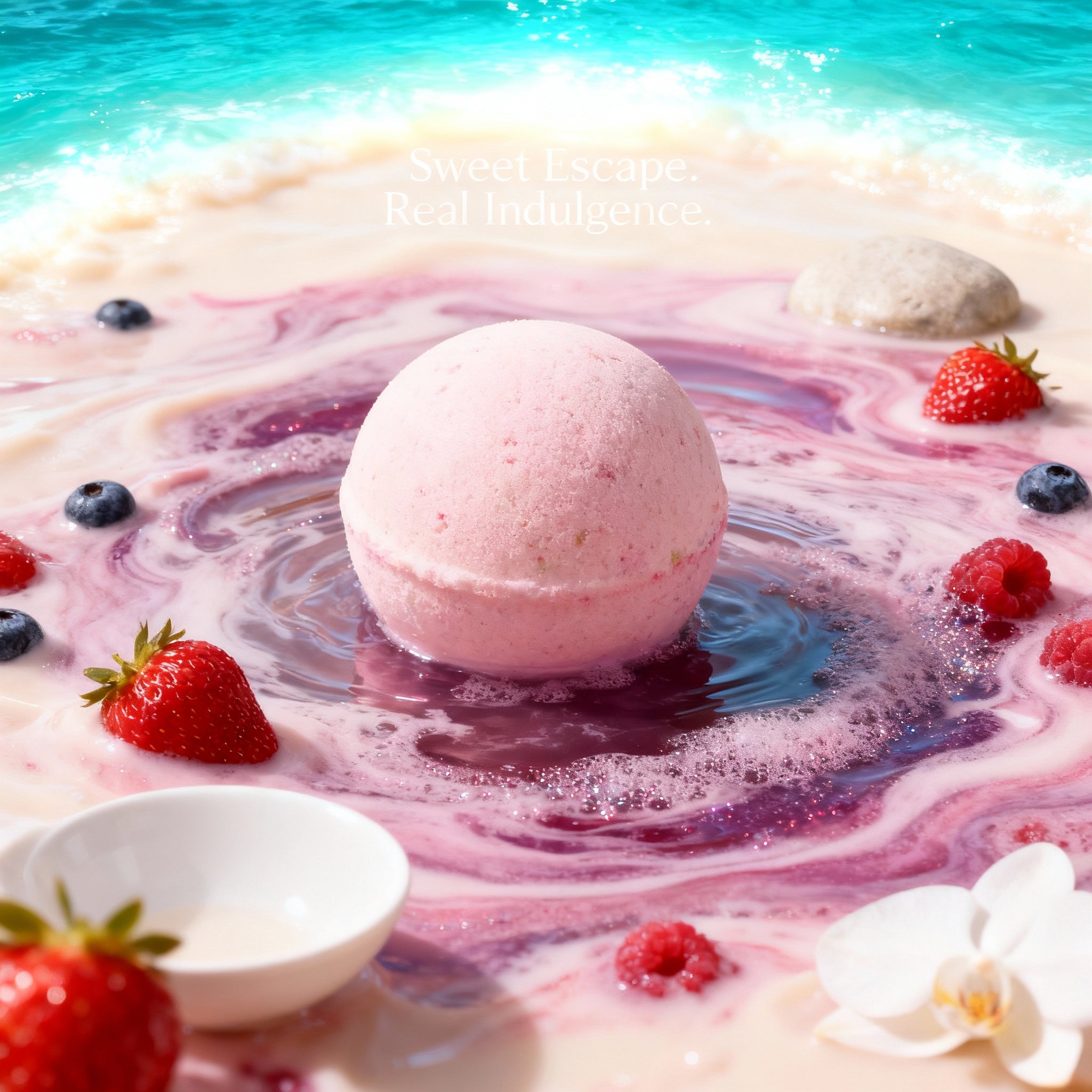 Bomba do kúpeľa s osviežujúcou ovocnou vôňou – Cosmolive Berry Milkshake 70g