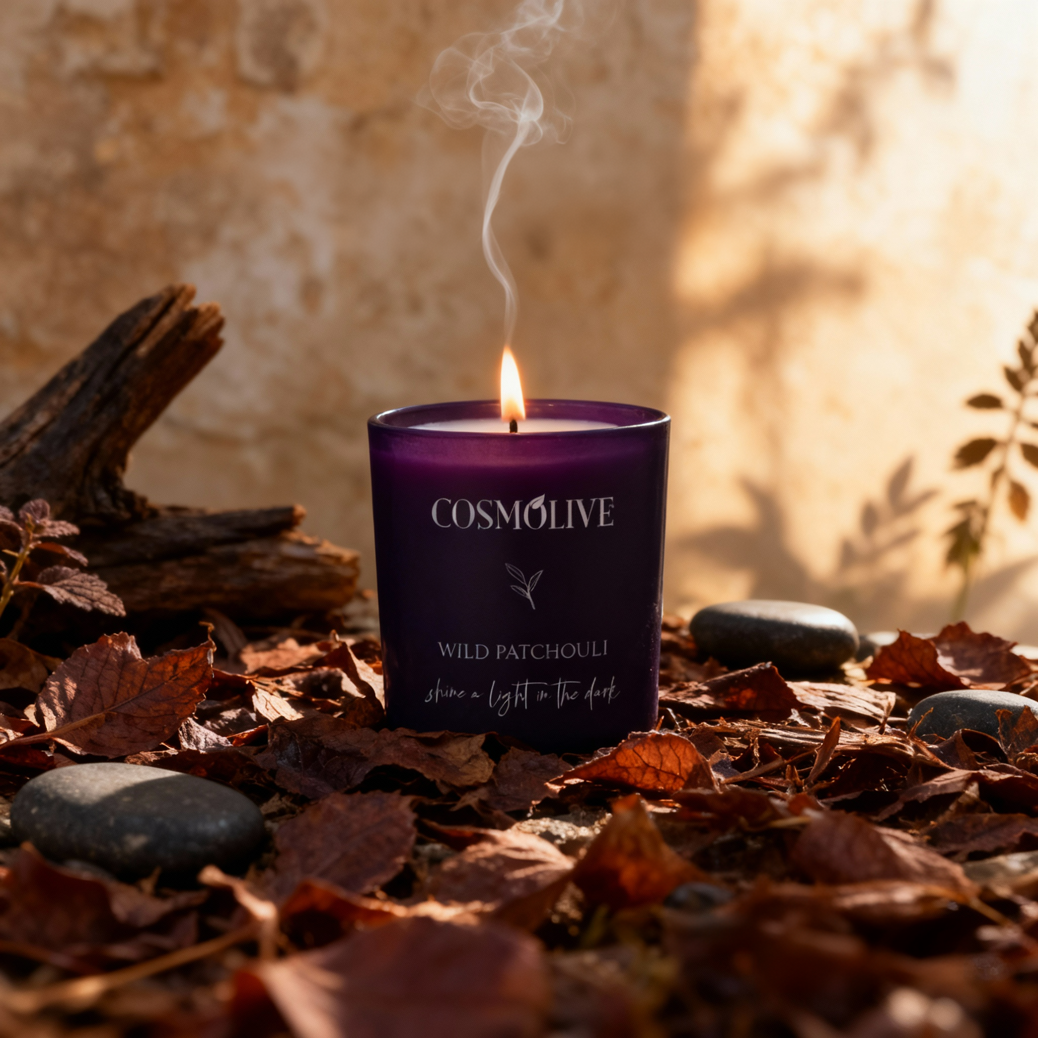 Prírodná sójová sviečka s vôňou divokého pačuli - Cosmolive Wild Patchouli 210g