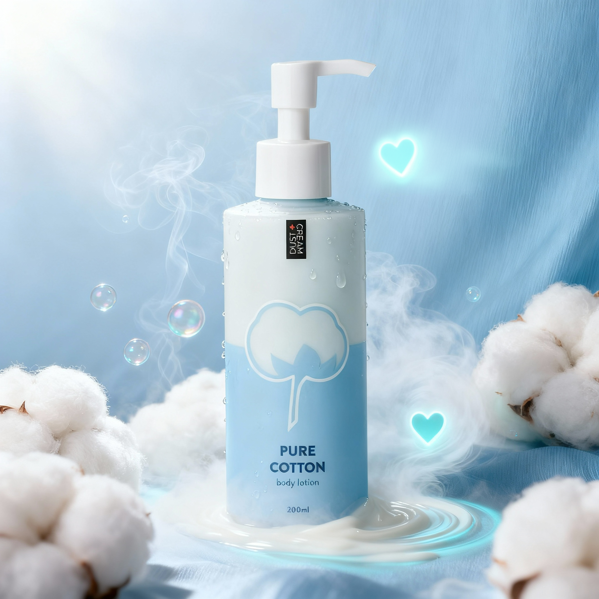 Dust+Cream telové mlieko Pure Cotton 200ml