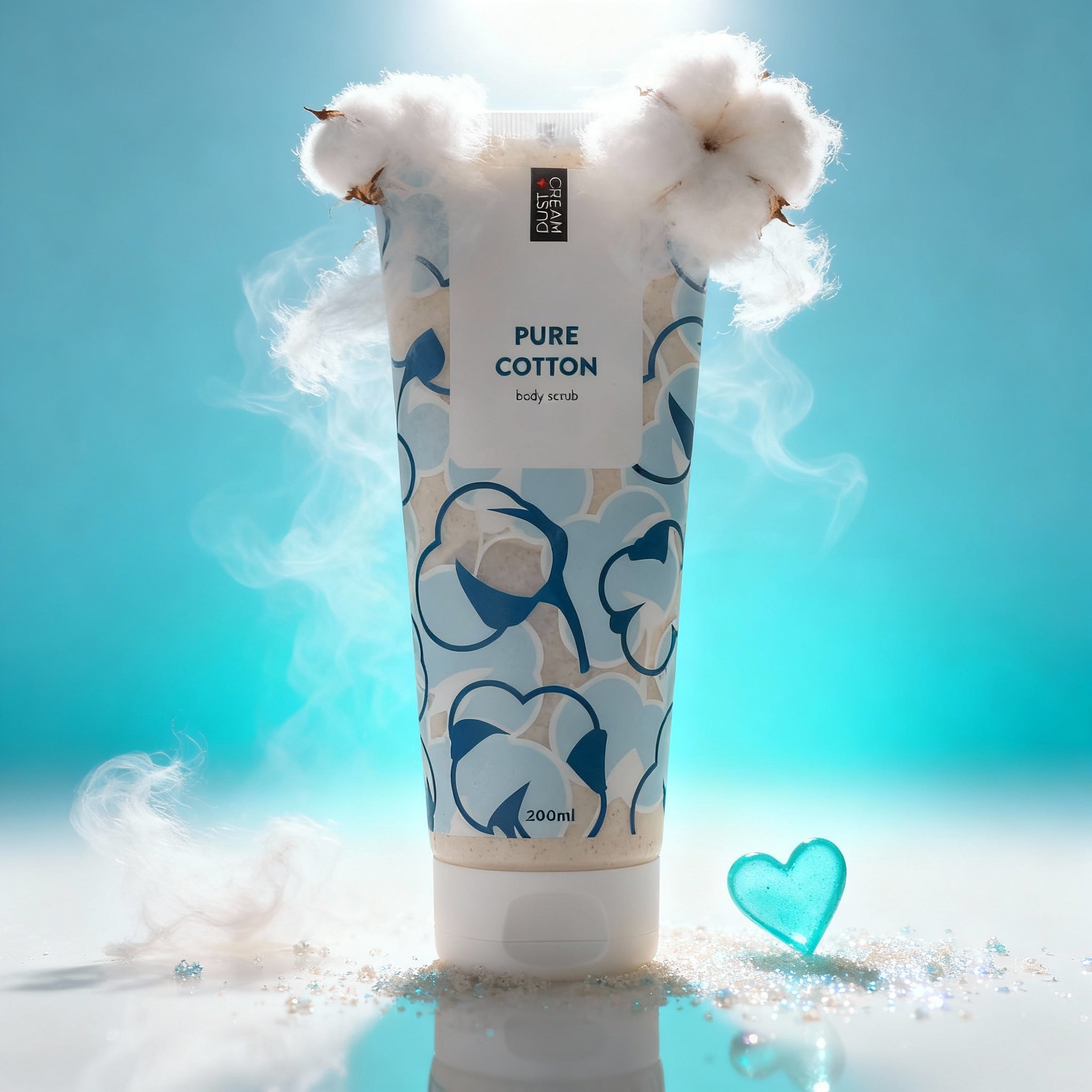 Dust+Cream telový peeling Pure Cotton 200ml