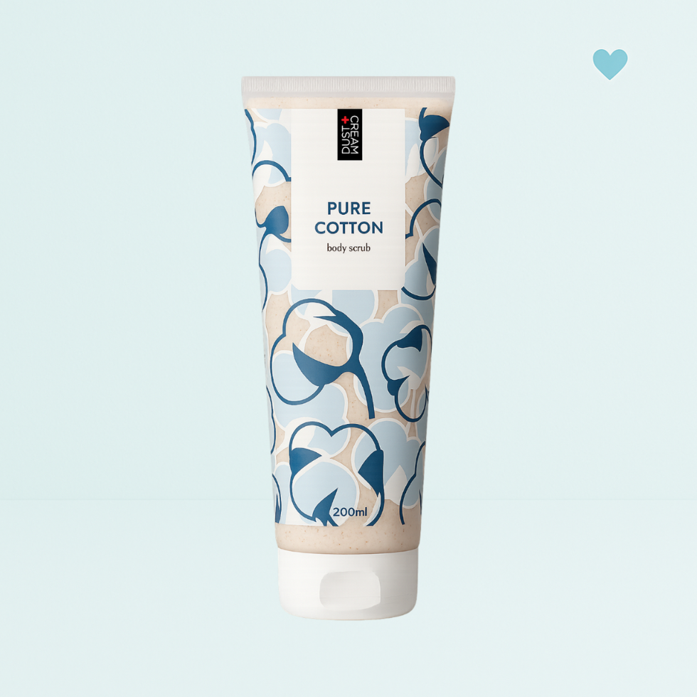 Dust+Cream telový peeling Pure Cotton 200ml