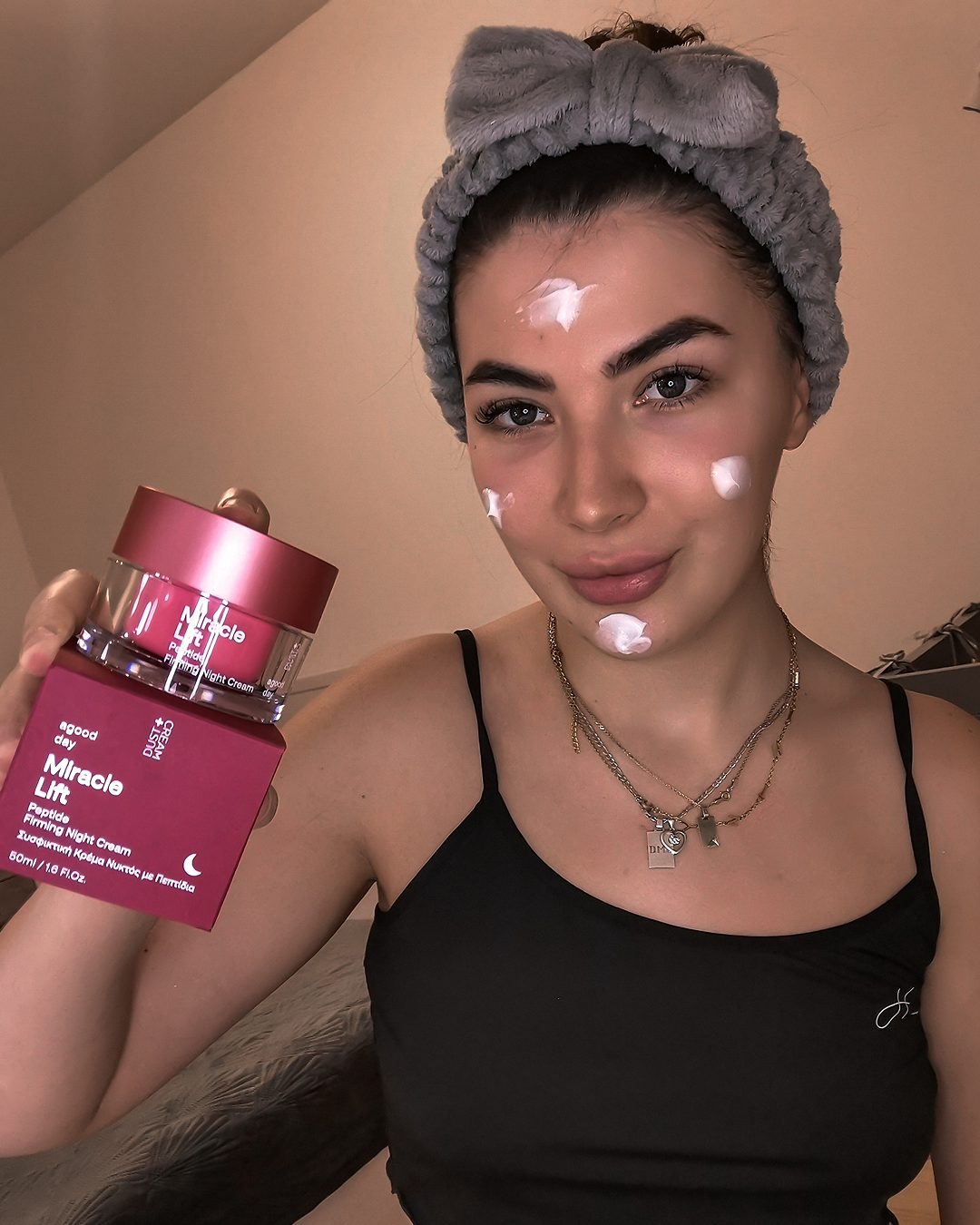 Dust+Cream Nočný liftingový krém proti starnutiu s peptidmi 50 ml