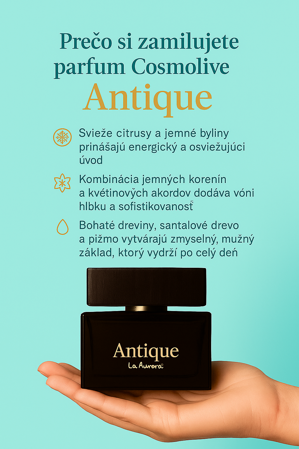 Cosmolive Antique pánsky parfum 100ml