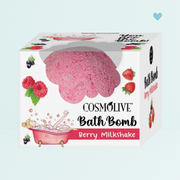 Bomba do kúpeľa s osviežujúcou ovocnou vôňou – Cosmolive Berry Milkshake 70g