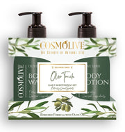 Cosmolive Olive set - Sprchový gél 300ml a telové mlieko 300ml s olivovým olejom pre intenzívnu hydratáciu pokožky