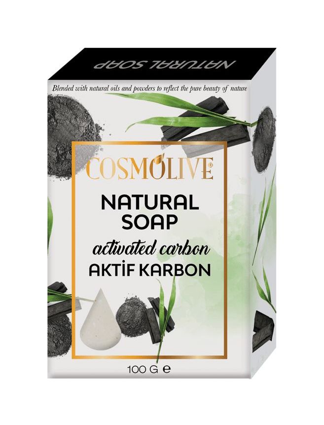Cosmolive prírodné detoxikačné mydlo s aktívnym uhlím 100g