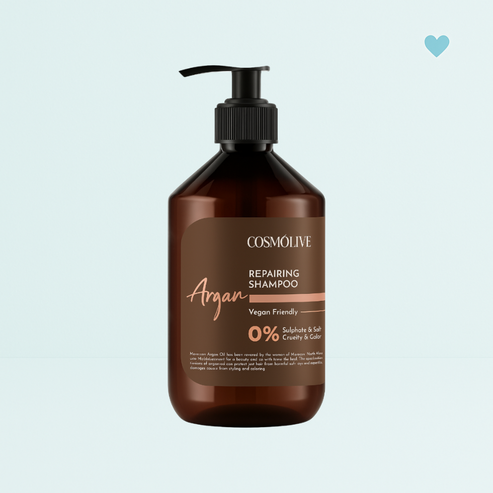 Cosmolive prírodný šampón s arganovým olejom pre výživu a regeneráciu vlasov 500ml