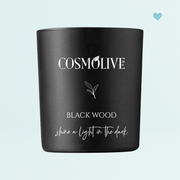 Prírodná sójová sviečka s vôňou čierneho dreva - Cosmolive Black Wood 210g