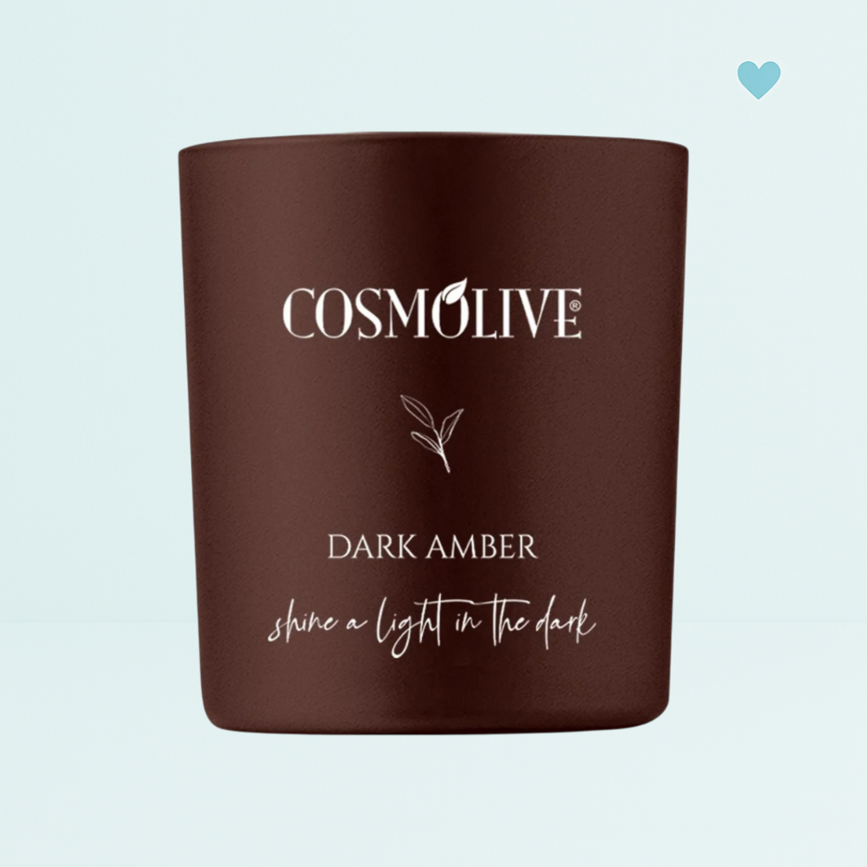 Prírodná sójová sviečka s vôňou tmavého jantáru - Cosmolive Dark Amber 210g