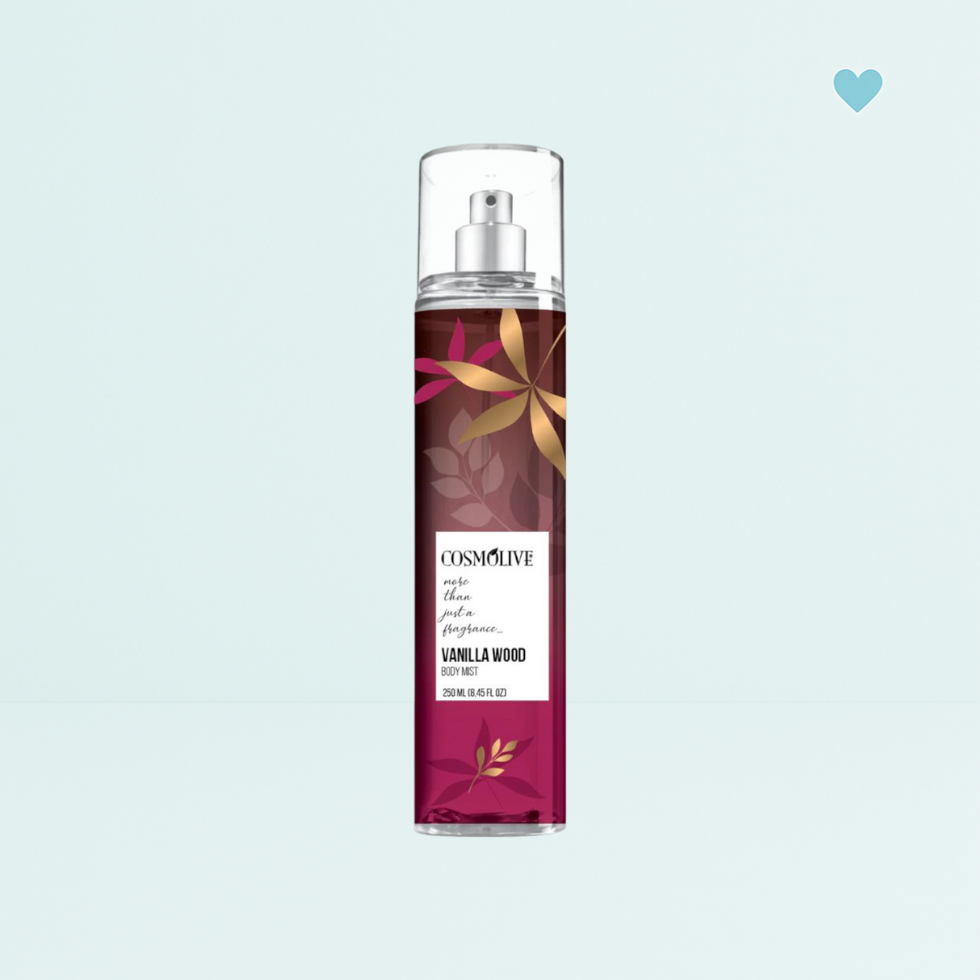 Dámsky telový sprej s vanilkovou a drevitou vôňou pre jemnú pokožku - Cosmolive Vanilla Wood 250ml