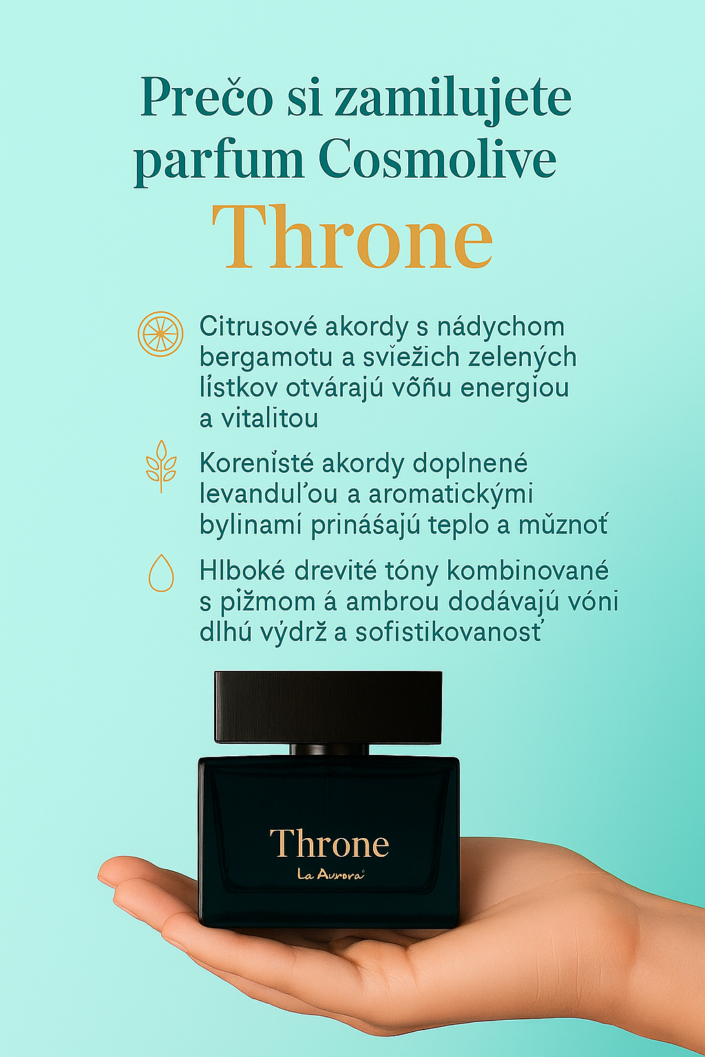 Cosmolive Throne pánsky parfum 100ml