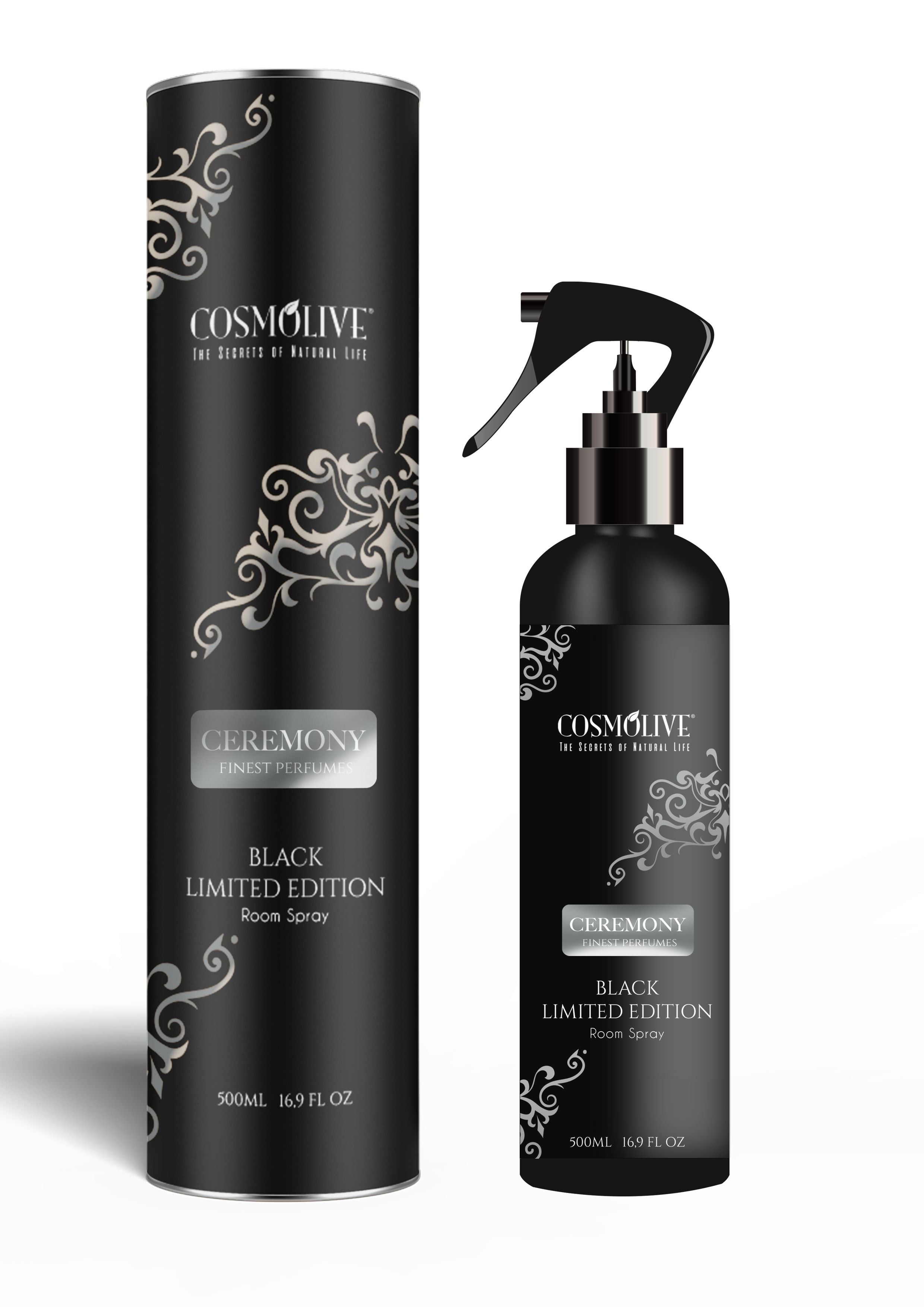 Elegantný vonný sprej - Cosmolive Black Ceremony 500ml