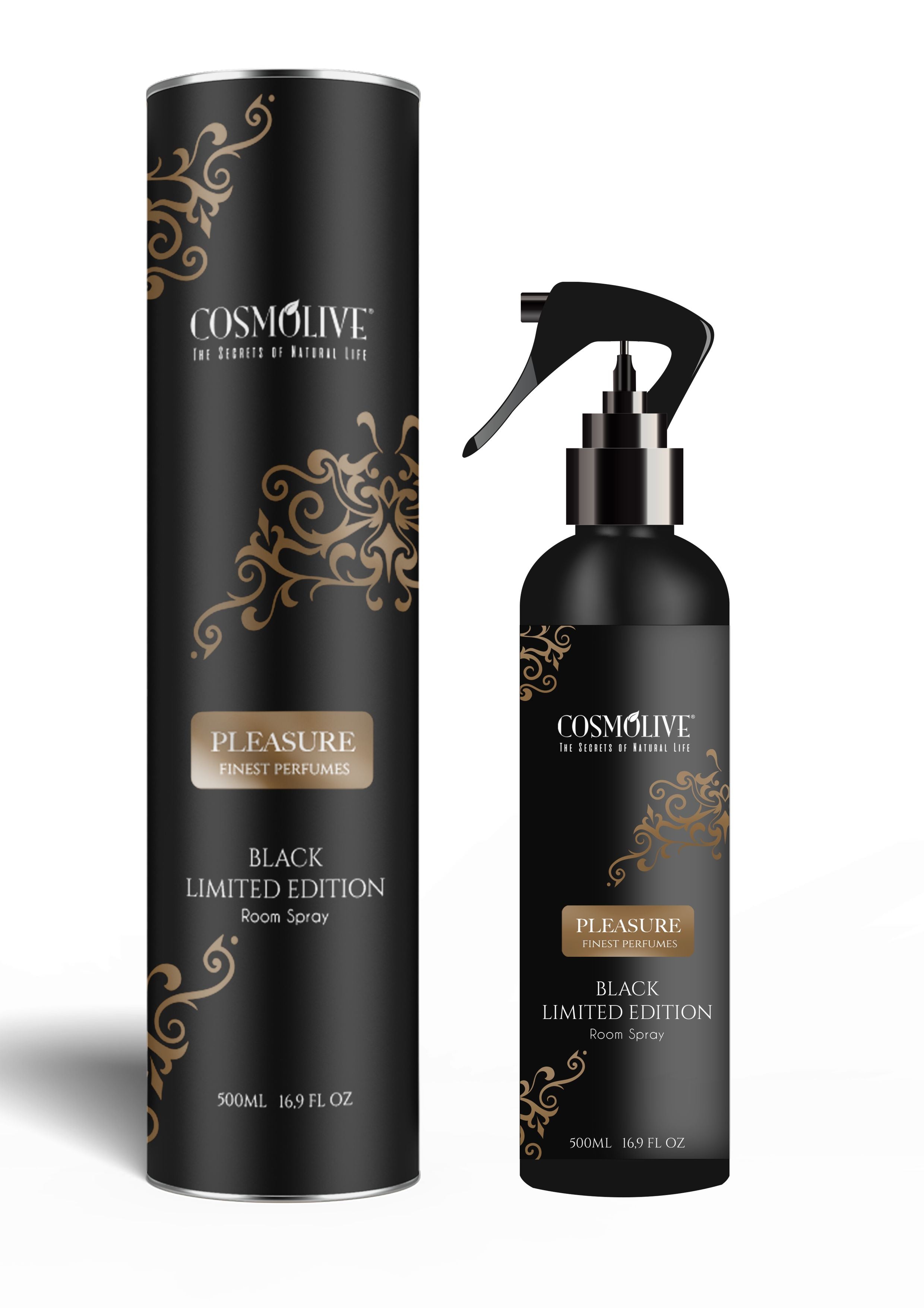 Elegantný vonný sprej - Cosmolive Black Pleasure 500ml