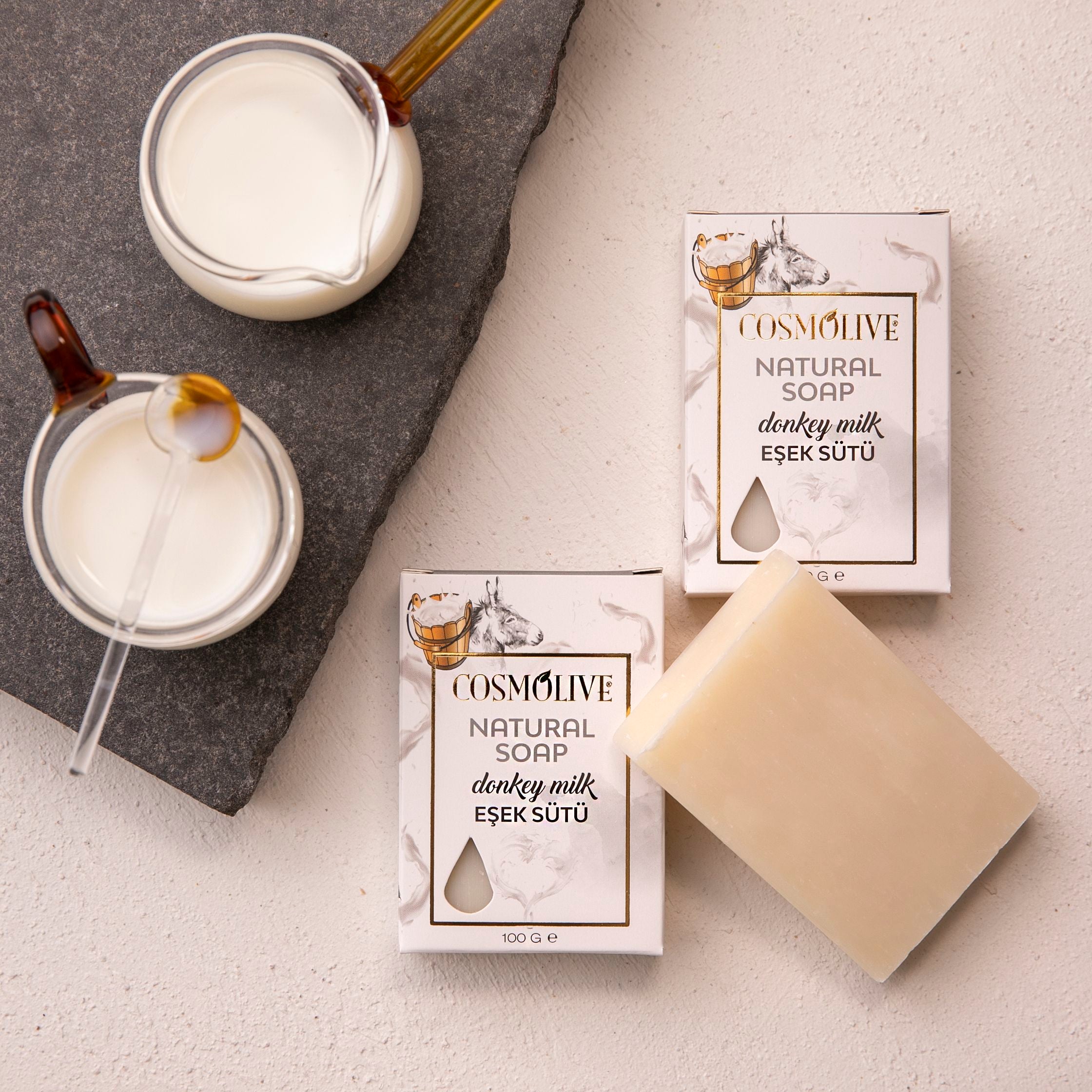 Cosmolive prírodné hydratačné mydlo s vôňou oslieho mlieka 100g