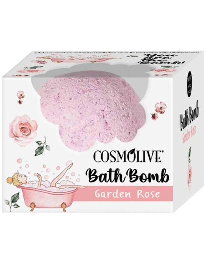 Šumivá bomba do kúpeľa s kvetinovou vôňou - Cosmolive Garden Rose 70g