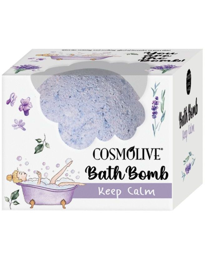 Šumivá bomba do kúpeľa s upokojujúcou vôňou - Cosmolive Keep Calm 70g
