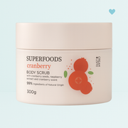 Dust+Cream SUPERFOODS telový peeling Cranberry 300g