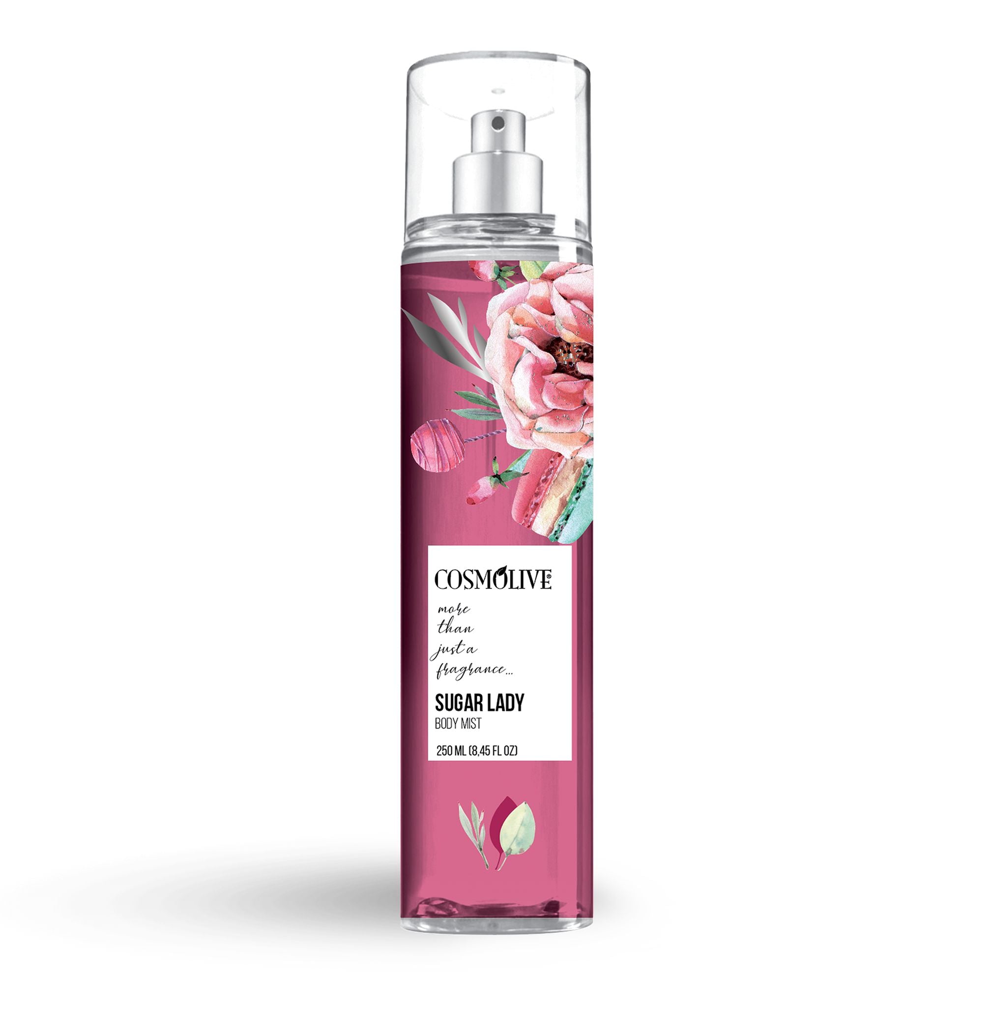 Telová hmla s vôňou cukrovej vaty a jemných kvetov - Cosmolive Sugar Lady 250ml