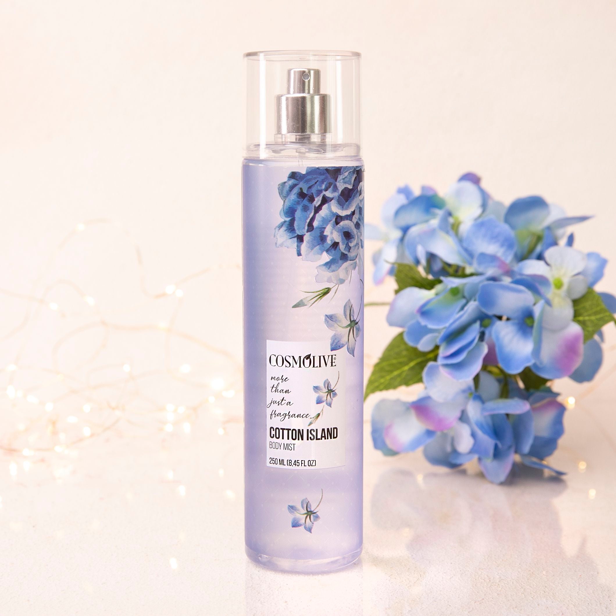 Dámsky telový sprej s jemnou a sviežou vôňou čistoty - Cosmolive Cotton Island 250ml