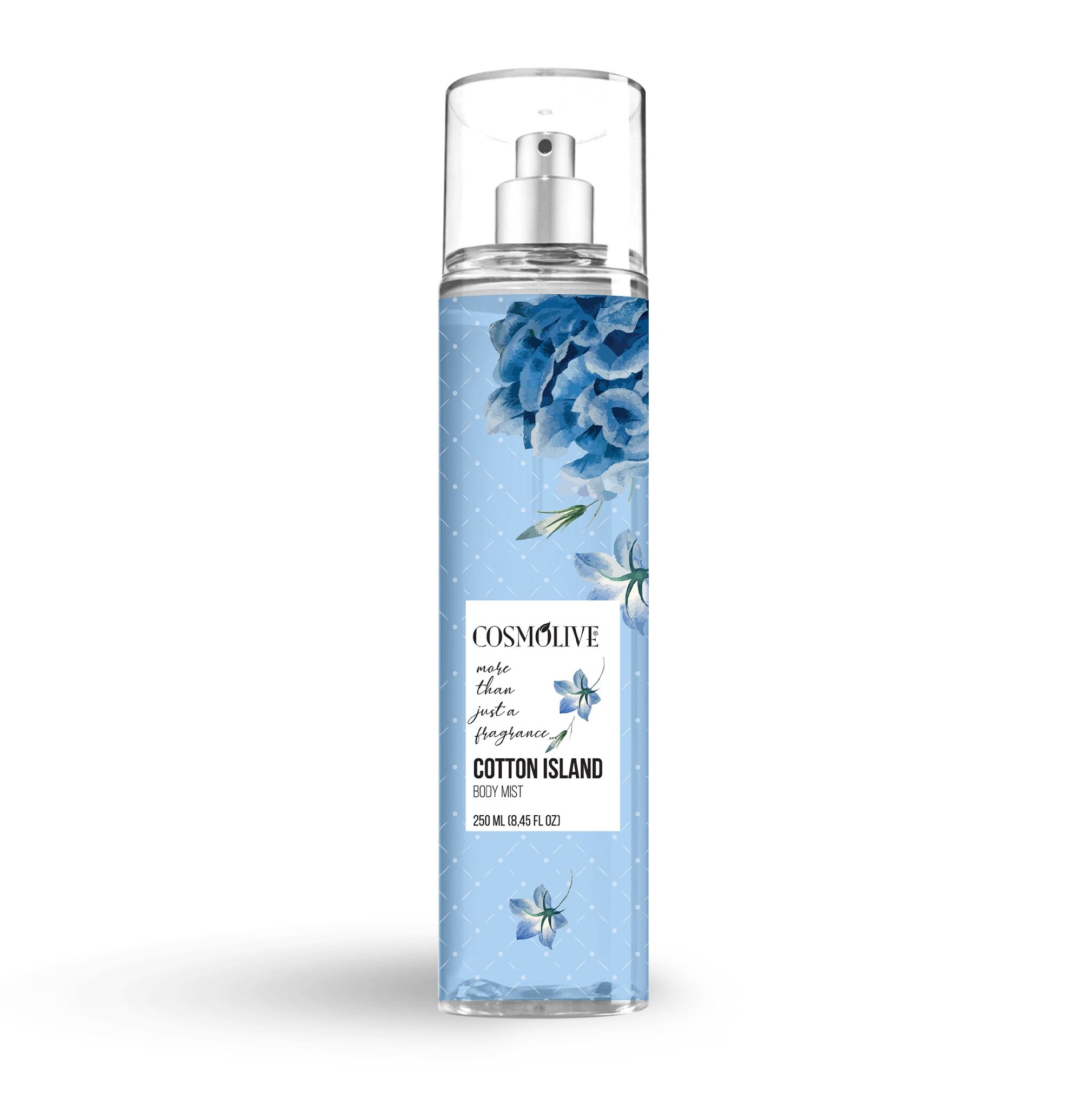 Telová hmla s jemnou a sviežou vôňou čistoty - Cosmolive Cotton Island 250ml