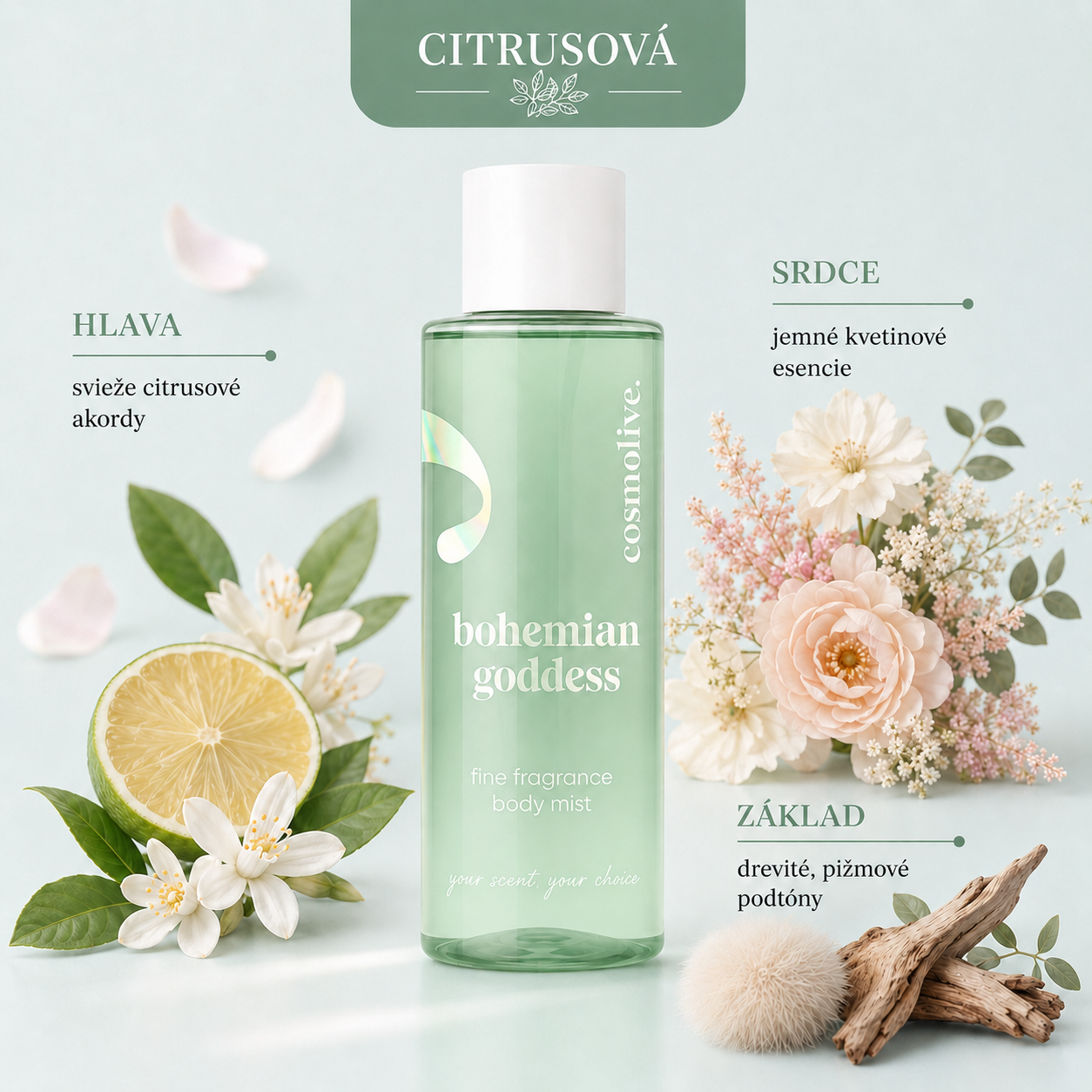 Cosmolive Bohemian Goddes dámsky telový sprej 250ml
